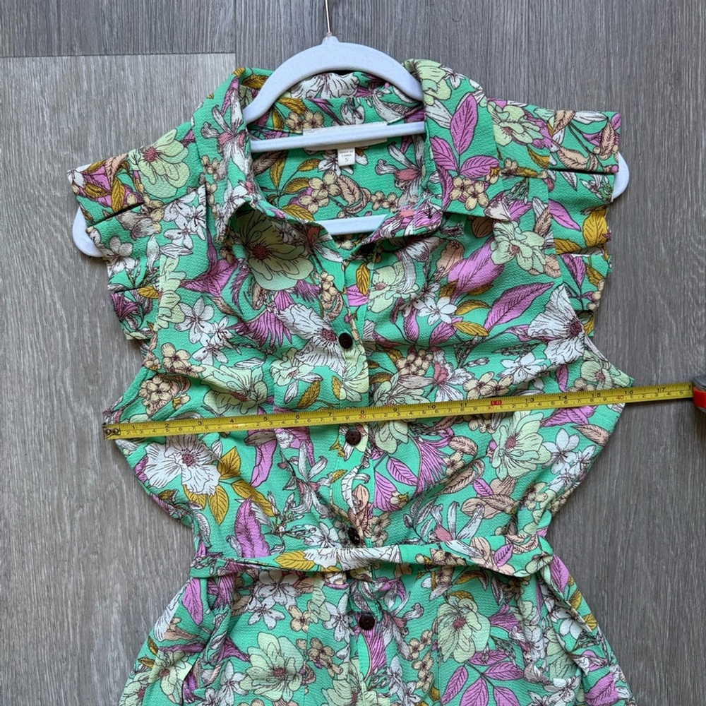 Monteau Mint Green Floral Midi Dress - Picture 6 of 10